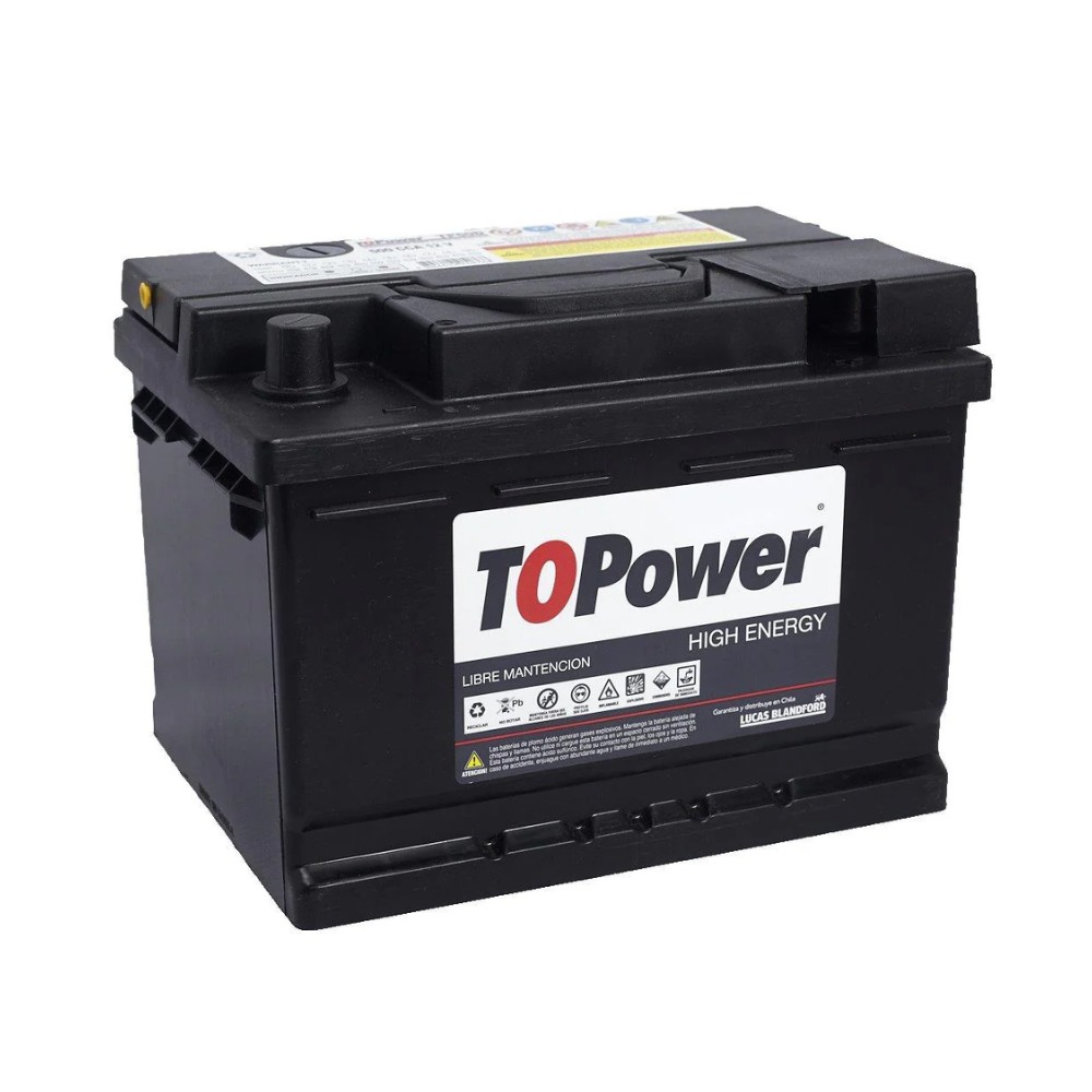 Batería Topower 60AMP 12V 500CCA Positivo Derecho