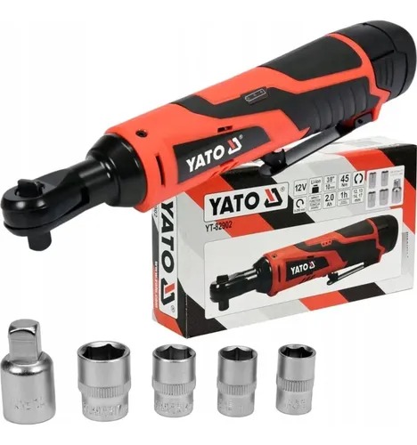 Chicharra Inalambrica YATO 12v 45Nm + 2 baterias de 2 Ha